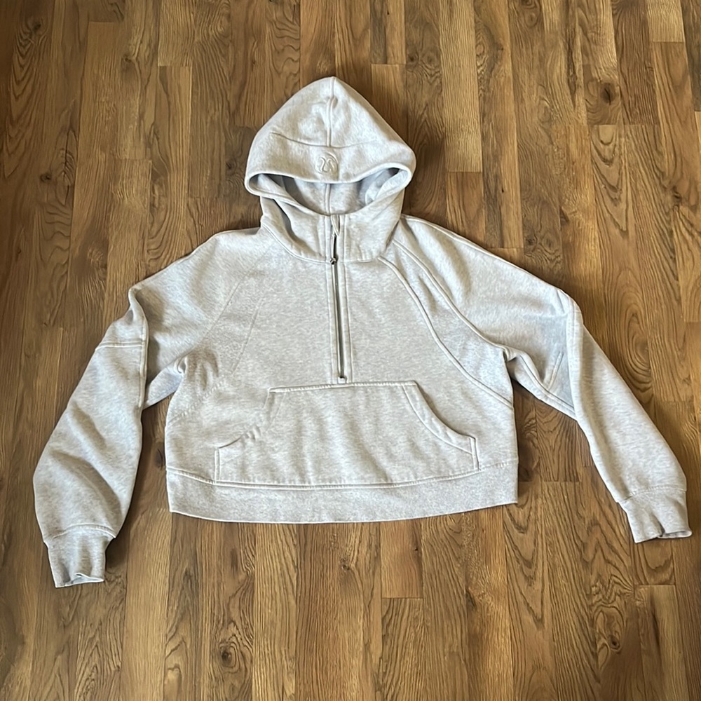 Lululemon Scuba Oversized Half Zip Hoodie M/L  in heathered core gray